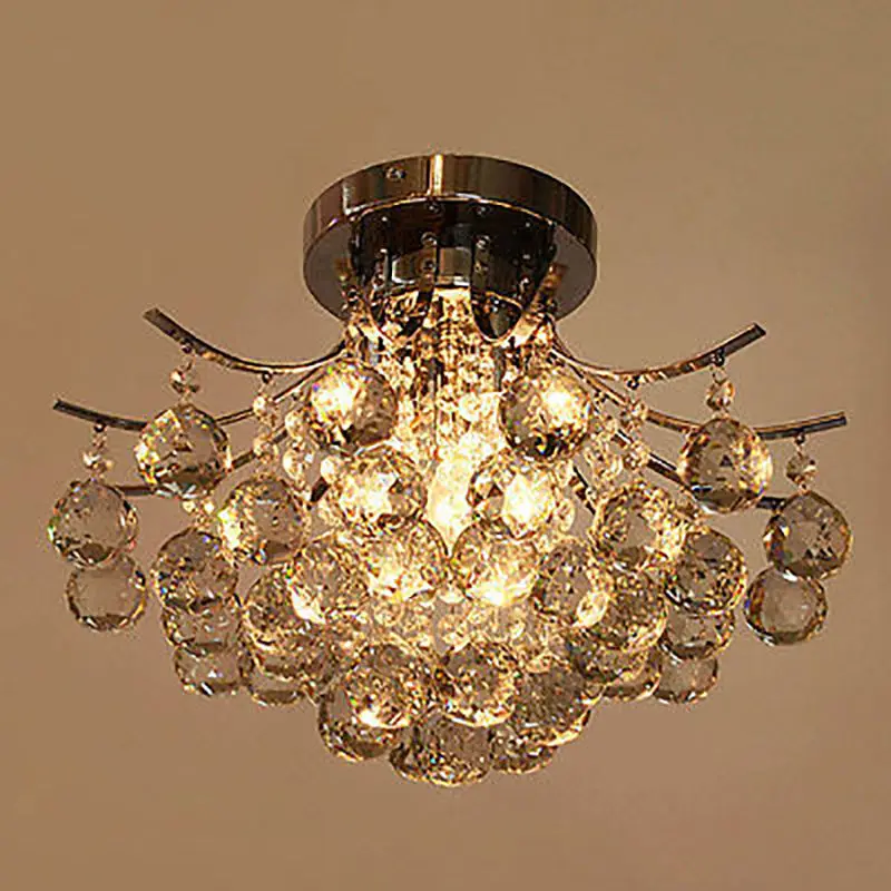 Modern fashion Crystal Ceiling Light fixtture home deco Flush Mount dining room lamp