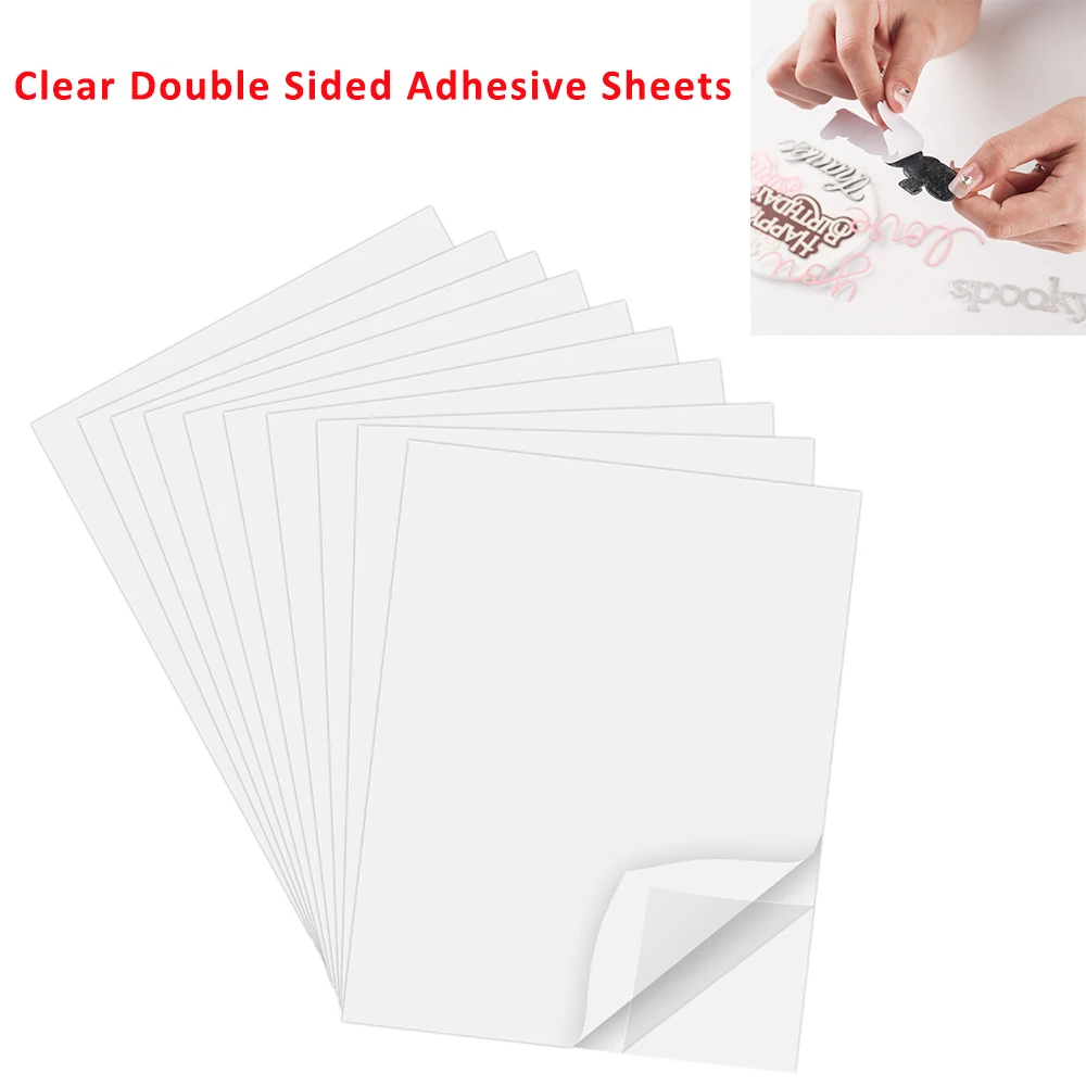 Bundle Deals Clear Double Sided Adhesive Sheets for Card Making Supplies  Scrapbooking Tools Accessories High Tack Tape Sheets - AliExpress