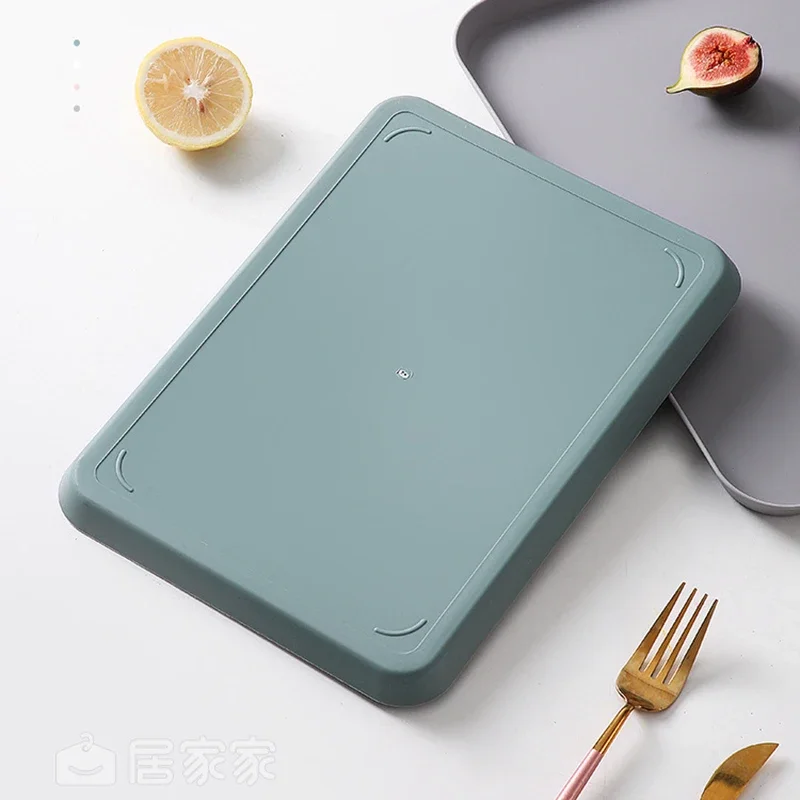Pink Green Gray Plastic Tray Nordic Rectangular Plastic Tray Storage Serving Tray Kitchen Organizer Kitchen Fruit Dessert Tray 3