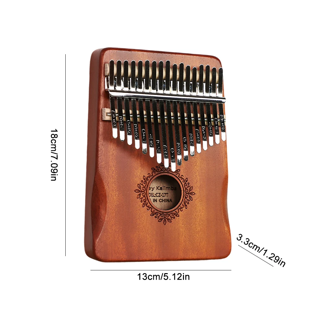 8/17 Keys Mini Kalimba Wooden Thumb Piano Finger Piano Musical Instrument Portable Exquisite Gift Set for Kids Adults Beginners