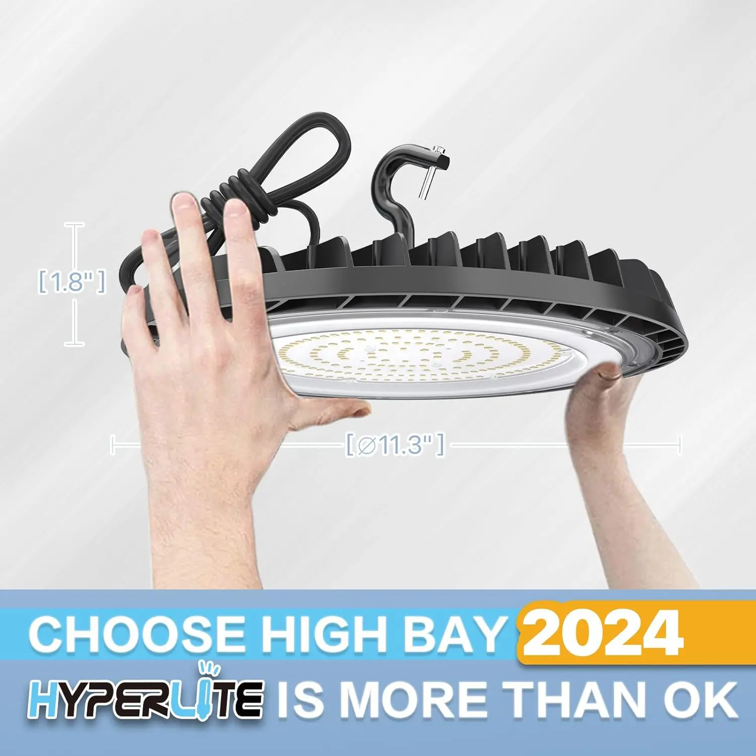 LED Lights 150W, 6 Pack LED High Bay Light 21000LM, UFO Light Fixture for Barn Gym Shop Workshop