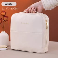 Spacious Cosmetics Organizer and Travel Makeup Bag (Beige)