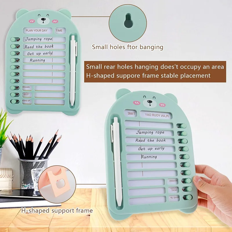 Reusable My Chores Checklist Daily Planner Chore Chart Memo Board Home Travel Planning Reminder Card for Kids Self-discipline 4
