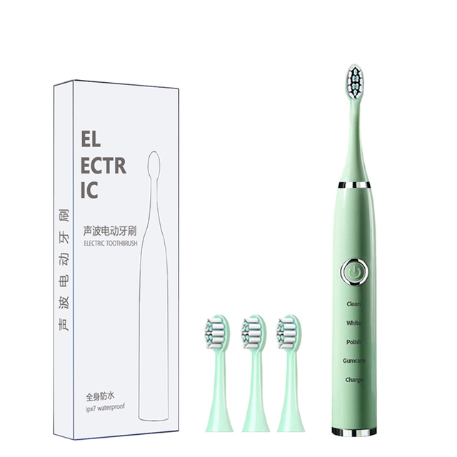 Electric Toothbrushes for Adults Kids Smart Timer Rechargeable Whitening Electric Toothbrush With Brush Heads Dropshipping