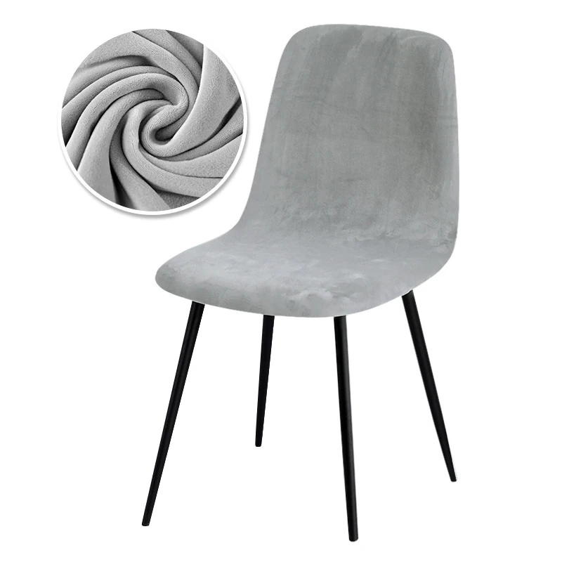 Higher Quality Velvet Chair Cover 1/2/4/6 pcs Stretchable Chair Cover For Dining Room 2 Type of Fabrics Chair Slipcover For Home 6