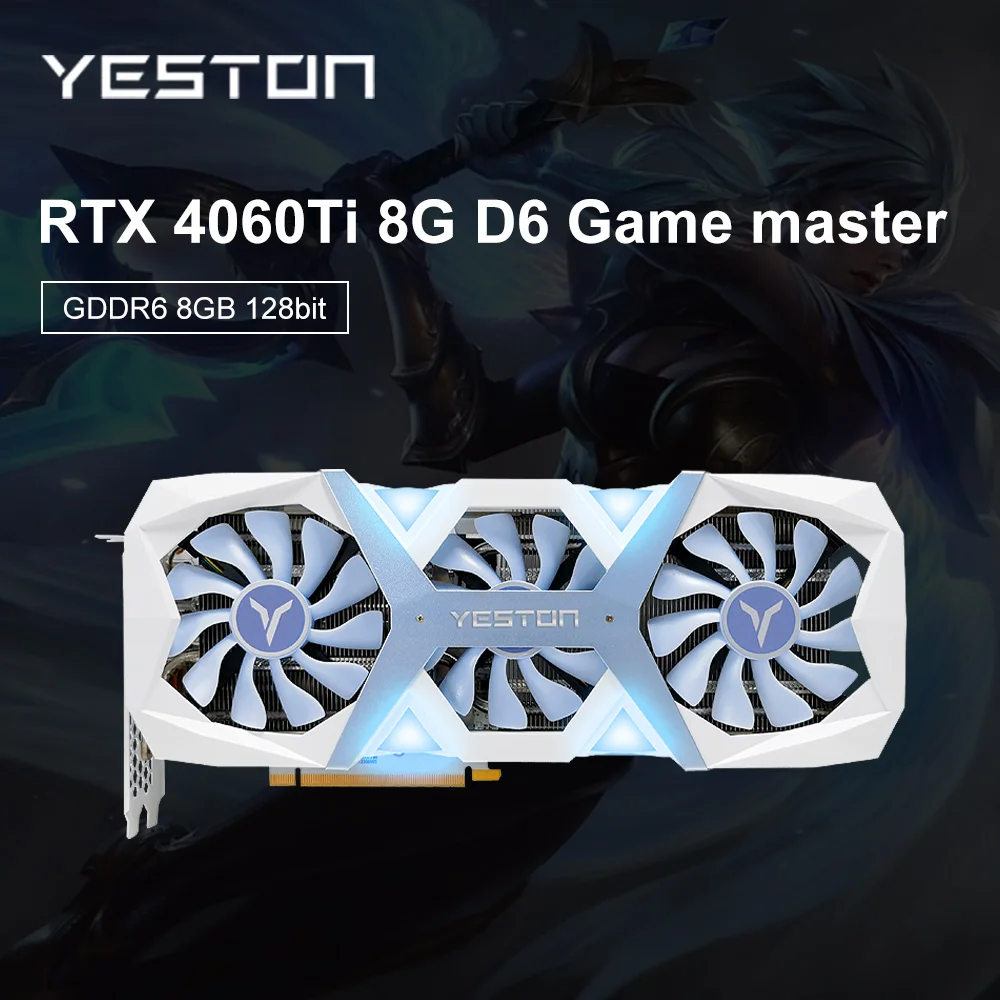 Yeston Nuova Scheda Grafica Da Gioco Gddr6 Rtx 4060 Ti 8G Schede Video Nvidia Gpu 8Pin 128 Bit Rtx4060 Rtx4060Ti