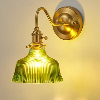 Brass Glass Wall Sconce 1
