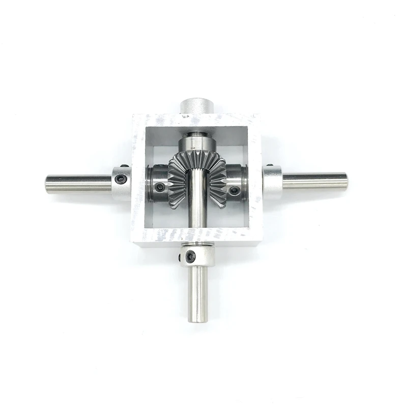 

90 Degree Right Angle T-Bevel Bevel Gear Rotator One Input Two Output Forward and Reverse Rotary Gear Box 1:1 Guide Box