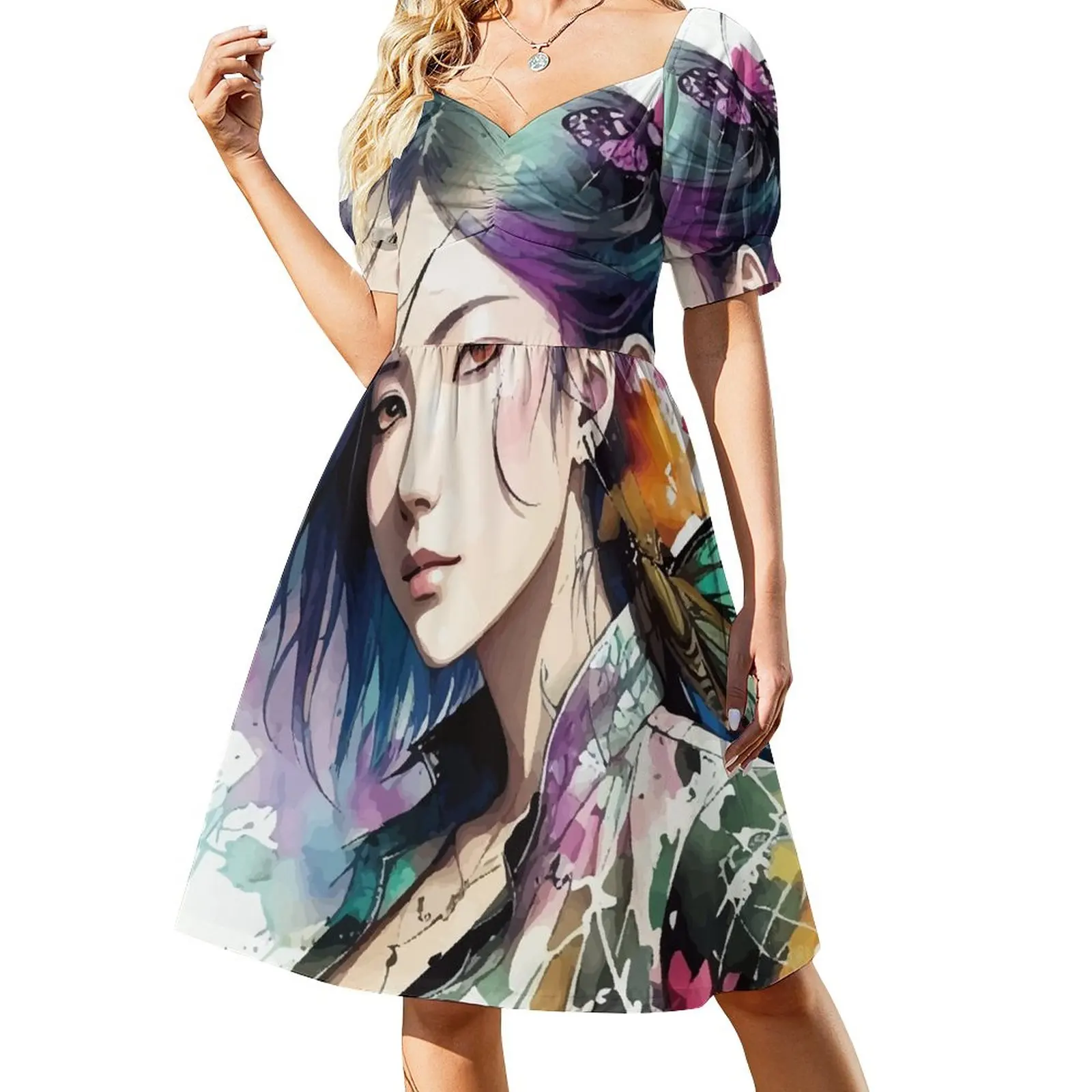 

Butterfly and Woman#4 Sleeveless Dress women clothes dress party night