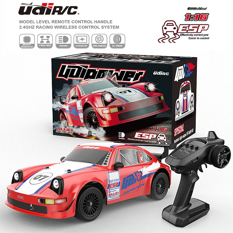 

Гоночный автомобиль Udi/rc 1/16 UD1607 Pro 60 км/ч Радиоуправляемый автомобиль Высокая скорость 2,4G бесщеточный 4WD Дрифт с дистанционным управлением игрушки для мальчиков