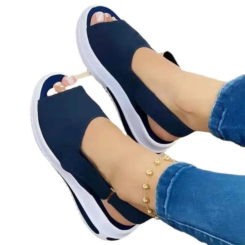 Shoes Summer Women Sandals Peep Toe Sandals Ladies Lightweight Sandals Woman Breathable New Fashion Non-Slip Female Footwear