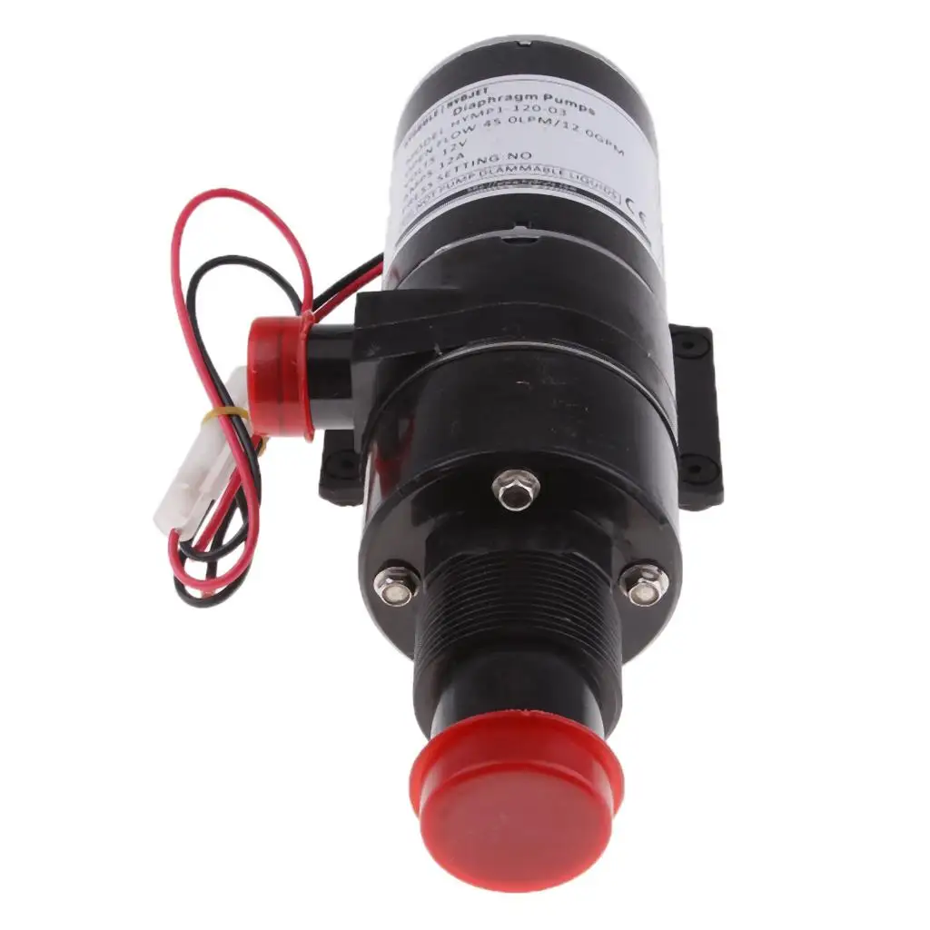 

12V Water Pump 12GPM 45LPM Diaphragm for, RV, Marine Fishing