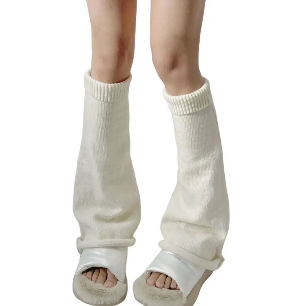 Leg Warmers for Women, 6 Pairs Knee High Cable Knit Warm Thermal Acrylic  Winter Sleeve