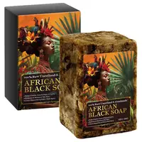 Savon noir africain nettoyage en profondeur exfoliant visage hydratant peau lissant visage corps savon savon nourrissant et revitalisant 1