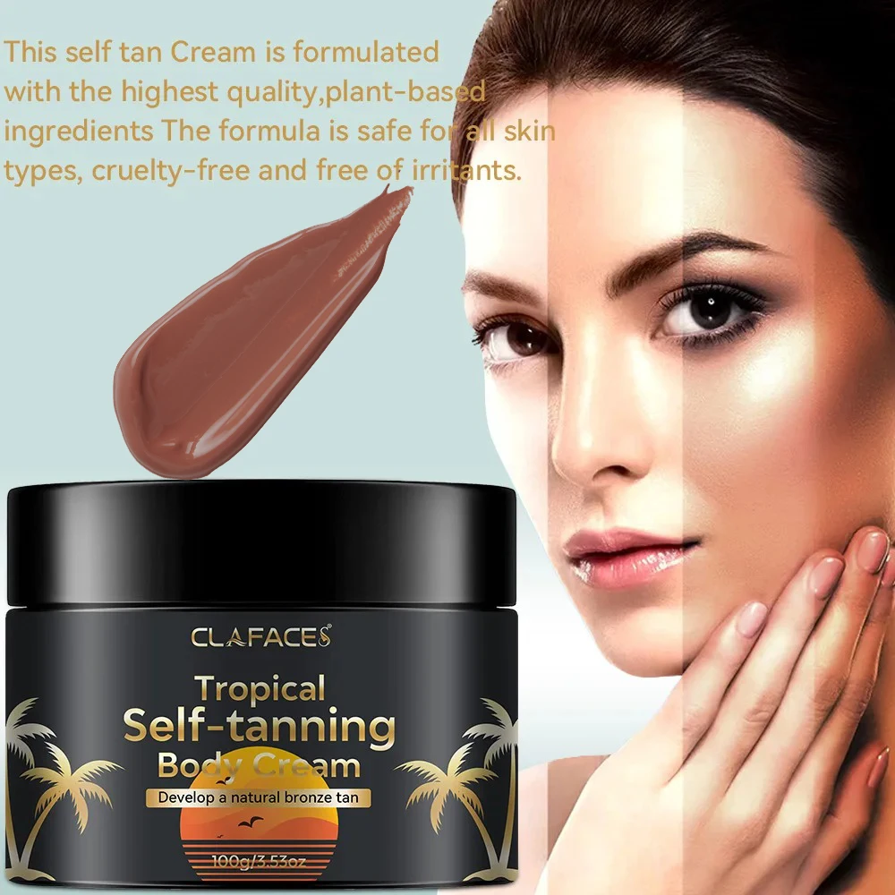 Tropical Self Tanning Beauty Cream Antique Bronze Skin Quick Absorption Sunlight Tanning Moisturizing Cream Body Care Products