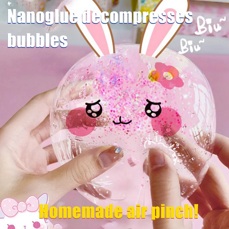 나노 접착제 반죽 DIY 버블 블로우 컬러 나노 테이프, 양면 스티커 볼 장난감 재료 패키지