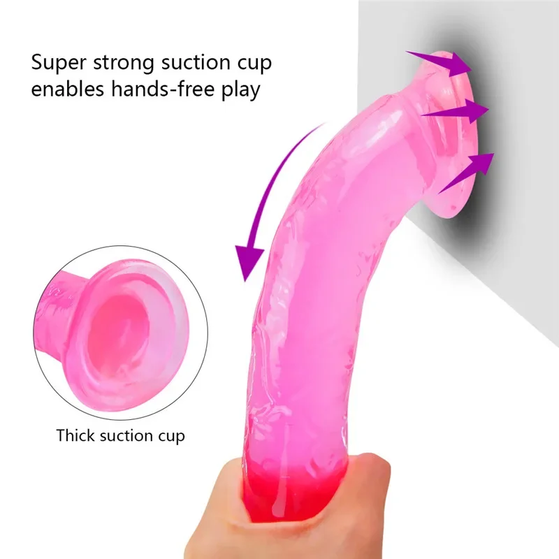 Sex Toys Flexible Realistic Dildo With Strong Suction Cup For Woman