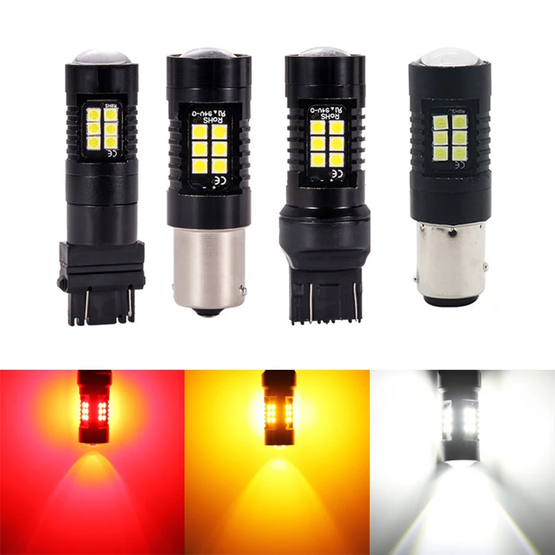 1 шт. Canbus для S25 Ba15s P21w Py21w Bau15s Bay15d 3157, Светодиодные Автомобильные лампы, фонари, тормозные фонари, Светодиодная лампа 12-24 В для грузовика