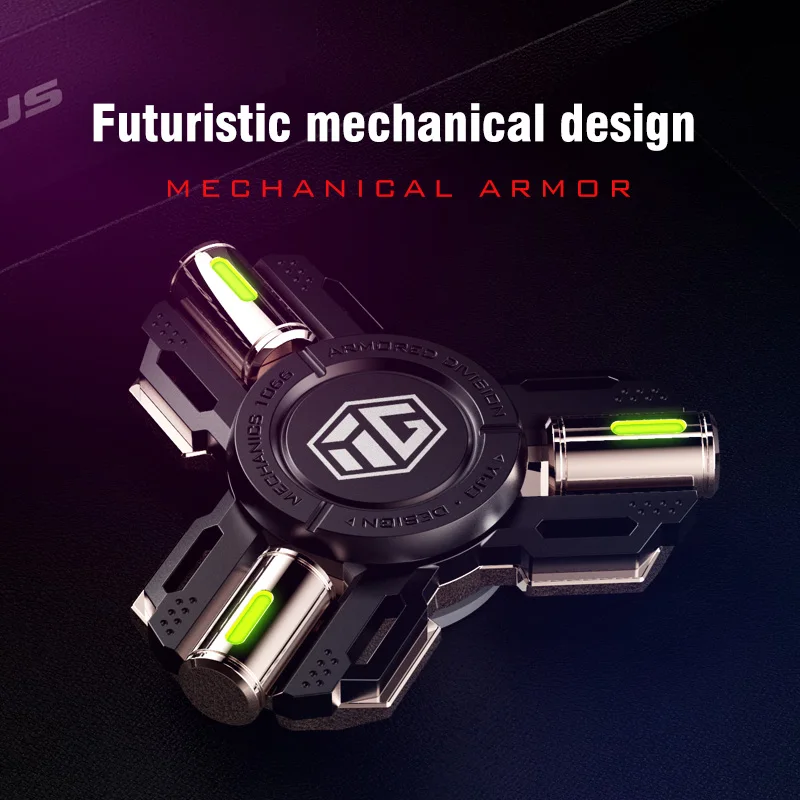 Permanent Glow Fidget Hand Spinner Alloy Material Long Rotation High Speed EDC Child Adult ADHD Stress Relief Toy Gifts_voghion.com