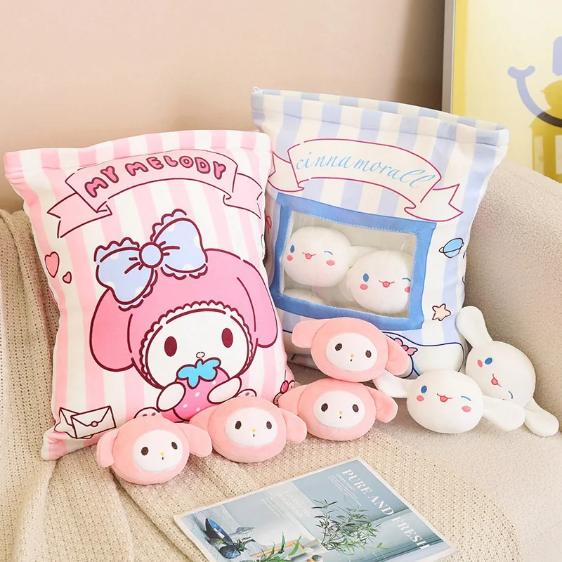 A Plushie Bag Pudding Toys Cookie Balls Japanese Animation Sumikko Gurashi Sakura Bunny Fruits Avocado Banana Candy Bag Gift