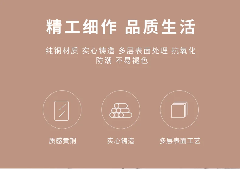 Description Picture 3 of itemBrass handle European style luxury rose single hole pure copper wardrobe drawer door Nordic gold petal small handle