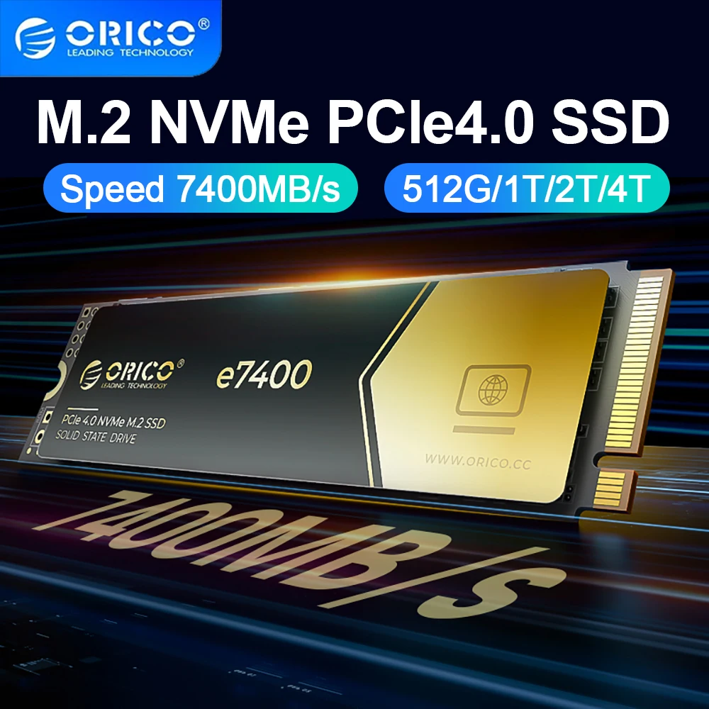 ORICO M.2 2TB 1TB NVMe SSD 7400MB/S External Hard Drive M.2