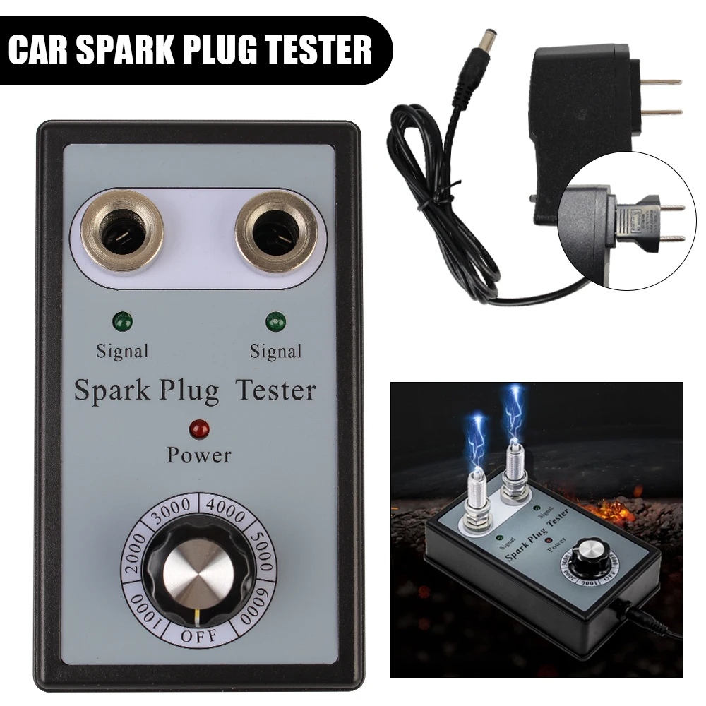 

Automotive Coil Detector Car Spark Tester Wire Diagnostic Test Tool Dual Hole Tester Ignition System Tester Spark Plug Tester