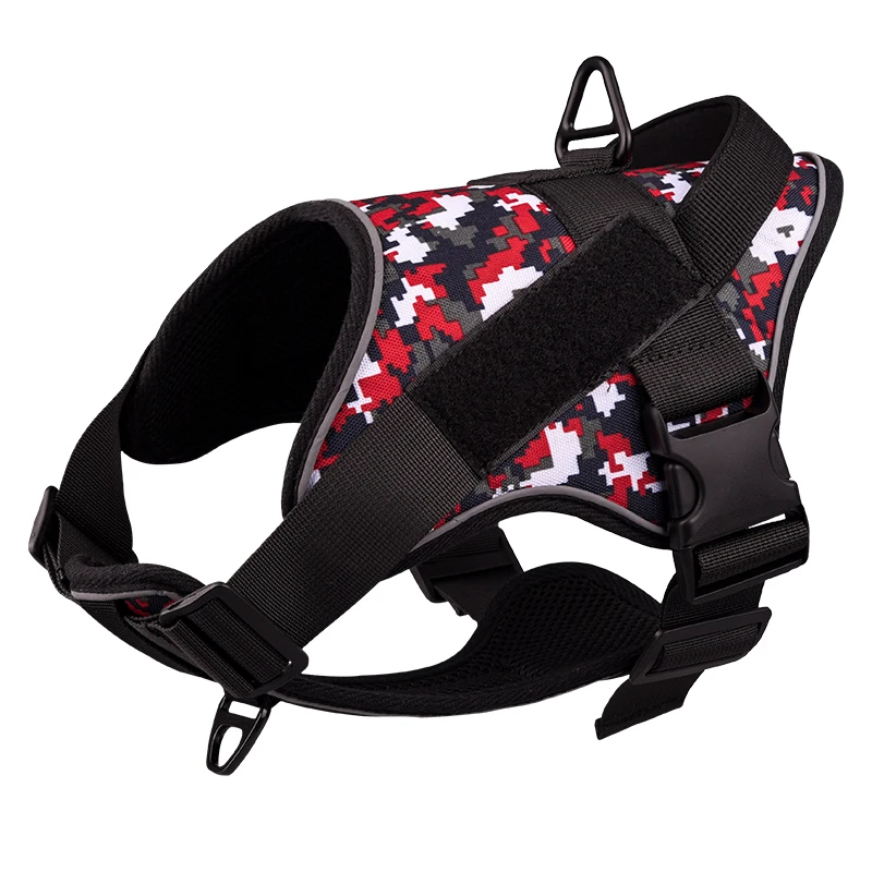 Tactical Dog Harness Reflective Military Adjustable Pet Vest with Handle Service Dog Harnesses for K9 Working Training 