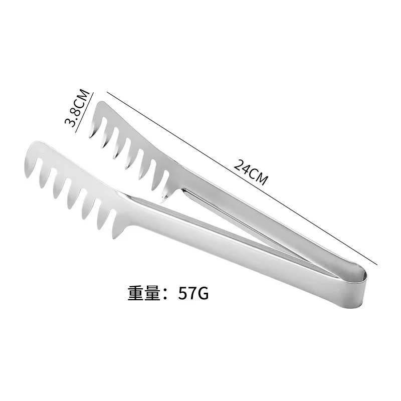 Stainless Steel Pasta Spaghetti Tongs Noodle Food Comb Clip Cooking Utensils Western Restaurant Kitchen Tools Party 1Pcs kitchen tools