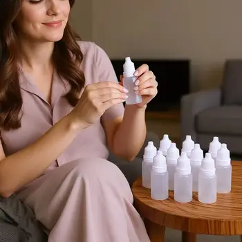 10PCS 5/10/15/20/30/50ml Empty Cosmetics Storage Bottles Plastic Dropper Bottle Paint Beauty Oil Squeezable Refillable Bottle 1