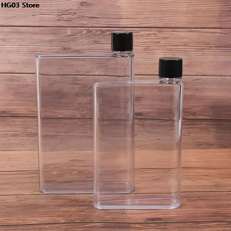 Plastic Water Bottle 1 PC Handy Portable Flat Kettle A5/A6 Notebook Paper Scrub