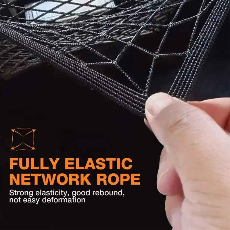 Motorcycle Cargo Net High Elastic Double Layer Motorcycle Net For Helmet Storage 10"X11" Bungee Cargo with Hooks Luggage motorcycle cargo net motorcycle luggage net