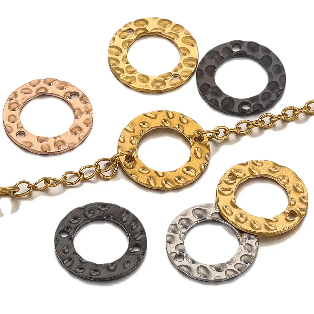 DIY Double Hole Pattern Piece Pendant Bracelet Necklace Connecting Accessories 1