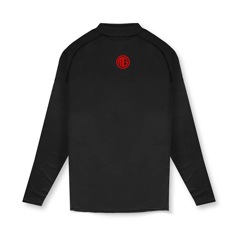 

Sports Men's Thin Tight Tees Fashion Fitness Clothes Half Height Lead Sweater