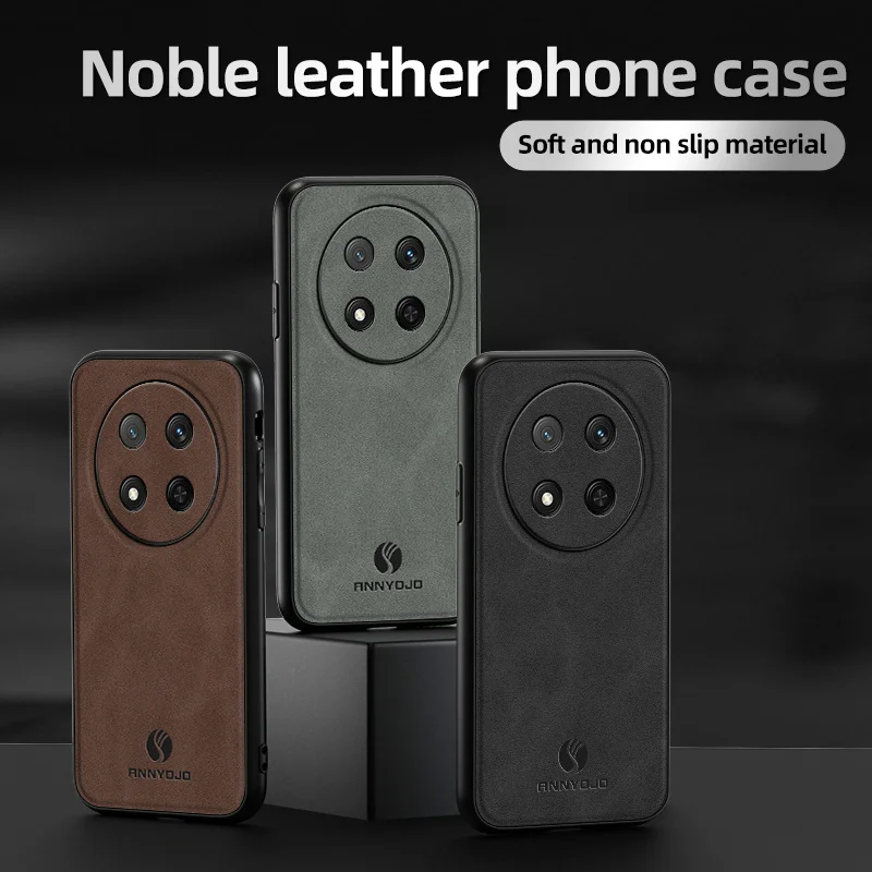 Luxury Leather Back Cover with Magnetic Holder