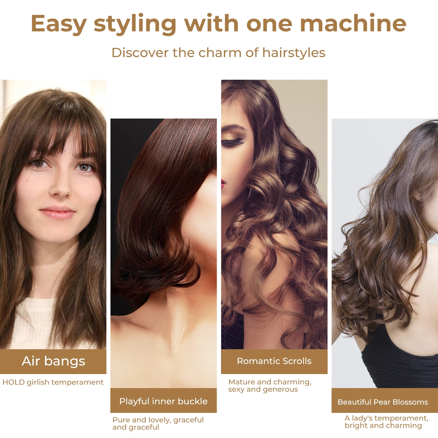 Ceramic Styling Tools professional Hair Curling Iron Hair waver Pear Flower Cone Electric Curler Roller Curling Wand