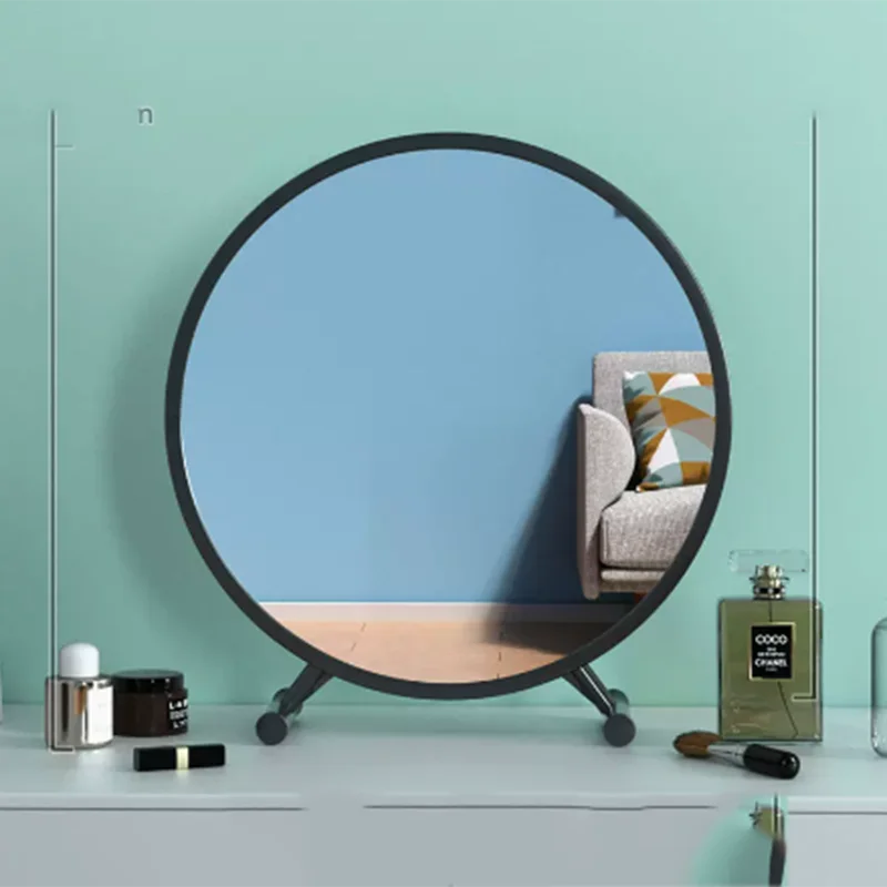 

Standing Decorative Mirrors Small Cute Pocket Modern Decorative Wall Mirrors Round Bedroom Zimmer Deko House Decoration ZSJ011