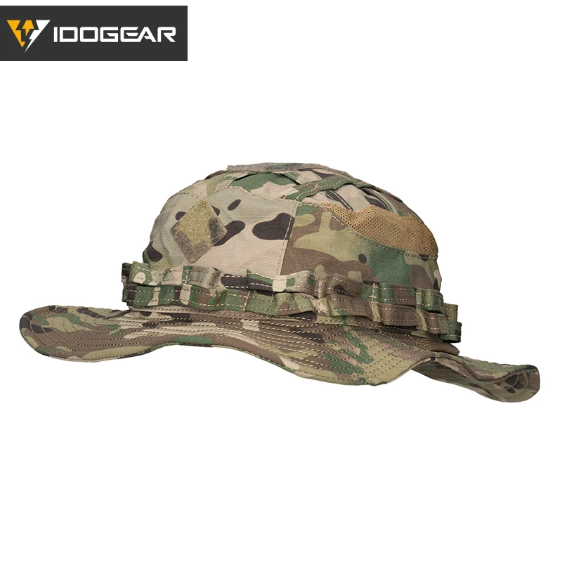 Chapeau tactique boonie pêche IDOGEAR - Brim large ajustable camouflage pêche chasse 3623