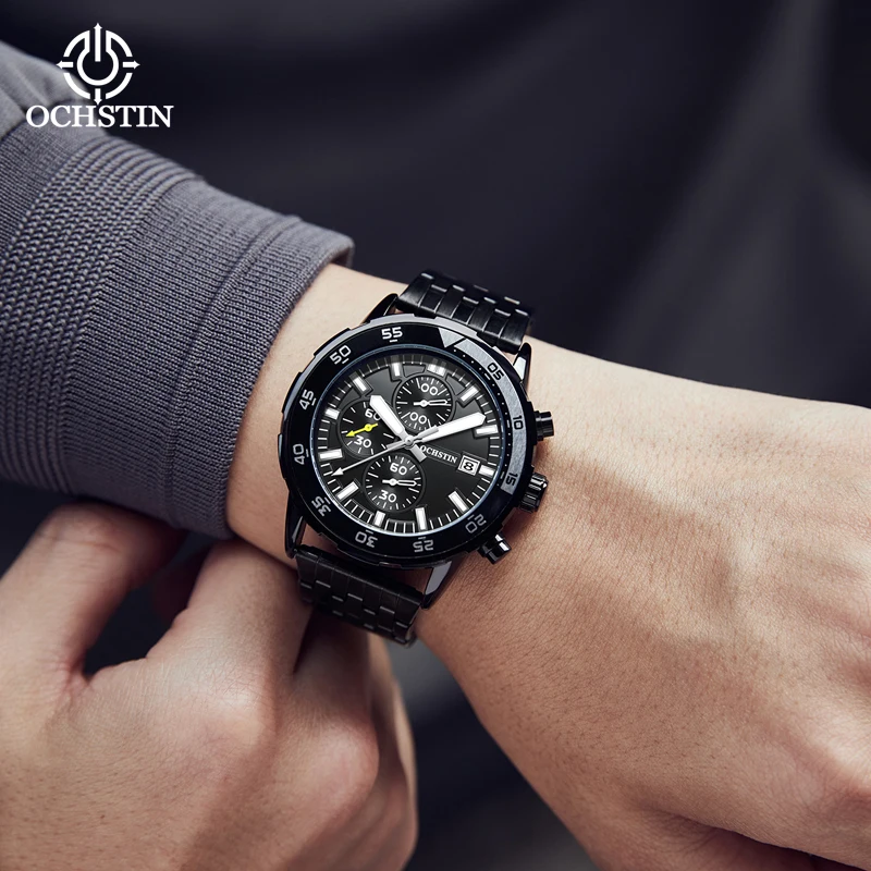 OCHSTIN Casual Personalized Watch Multifunction Quartz Movement Promotional Model 2024 Pilot's Series Men's Quartz Watch