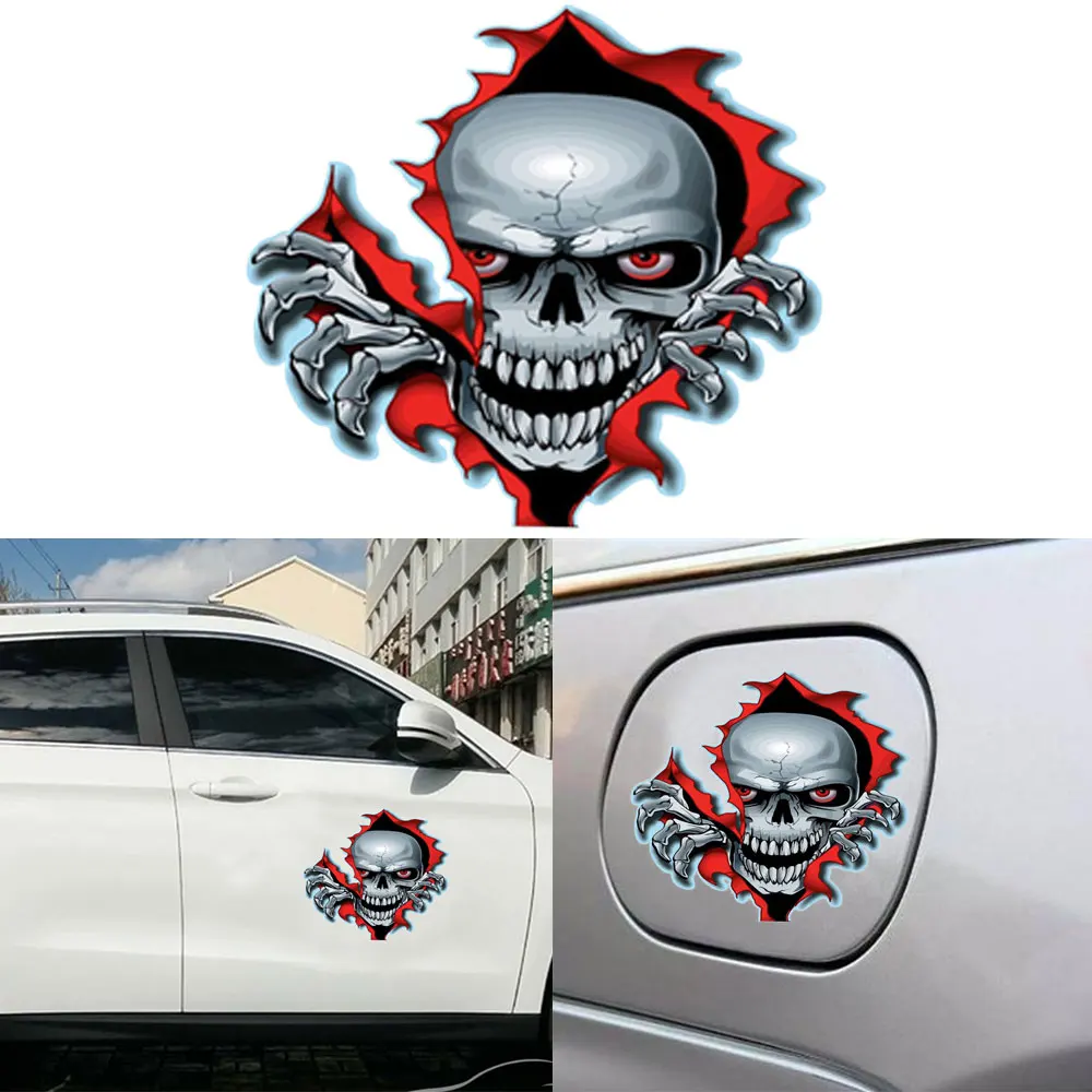 Punk Rock Skull Window Decal Sticker, Custom Made In the USA