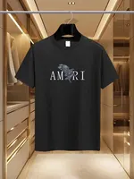 T-shirts imprimés de marque AMI, mode de luxe, pur coton, col rond, décontracté et tendance, Y2K, haut de gamme et de haute qualité, été 2025 6