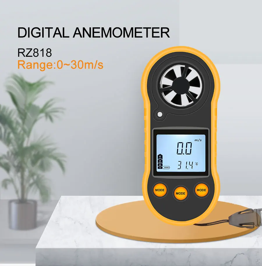 Tanie XRCLIF anemometr cyfrowy 2 w 1 miernik prędkości wiatru urządzenie do pomiaru sklep