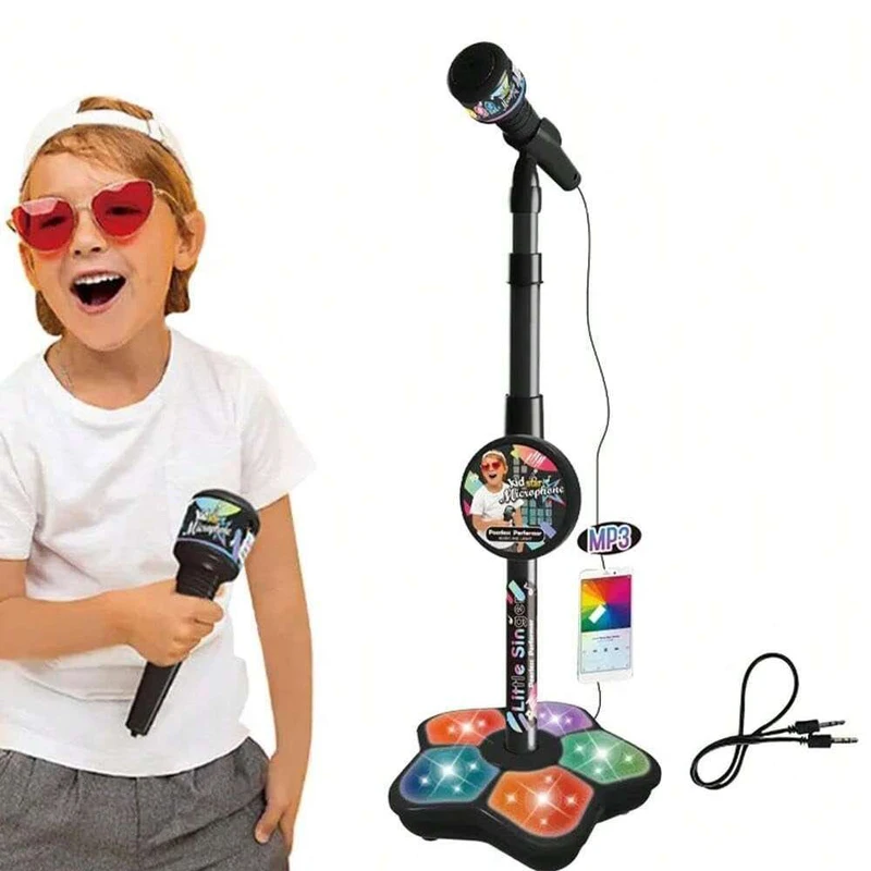 Kids Microphone Stand Toy, Portable Children's Karaoke