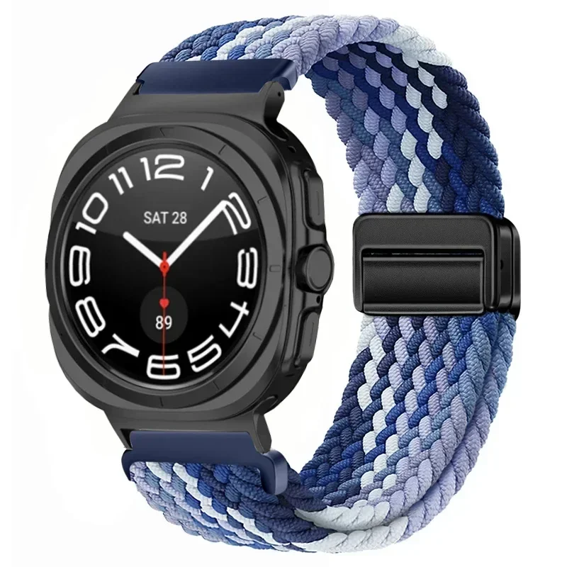 Nylon Braided Loop Strap with Metal Magnetic Clasp
