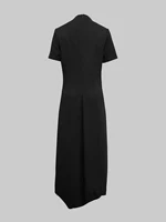 Modigirl Wedding Black Dresses for Women Gold Button Clothes Asymmetrical 2025 Summer Woman Short Sleeves Party Maxi Dresses - Image 5