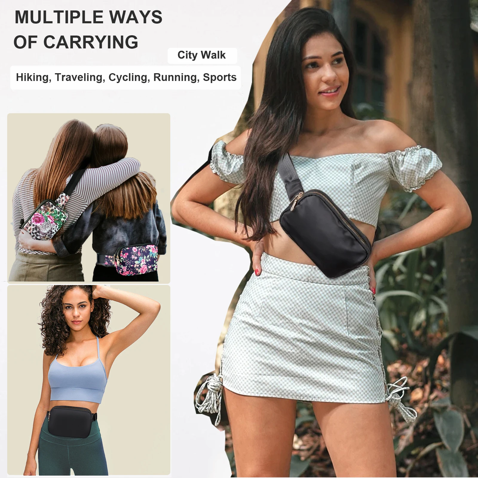 Geestock Fanny Packs For Women Fashion Belt Bag Beach Travel Outdoor Women Belt Pouch Waist Bag Waterproof Mobile Phone Bags 2