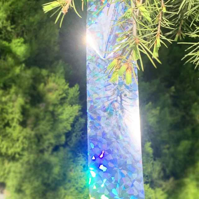 1 Gördülő Flash Fényvisszaverő Madár Ijesztő Szalag Anti Öv Kis Állatok Lézeres Relevelő Szalagok Kerti Gyümölcsös Kártevőirtás