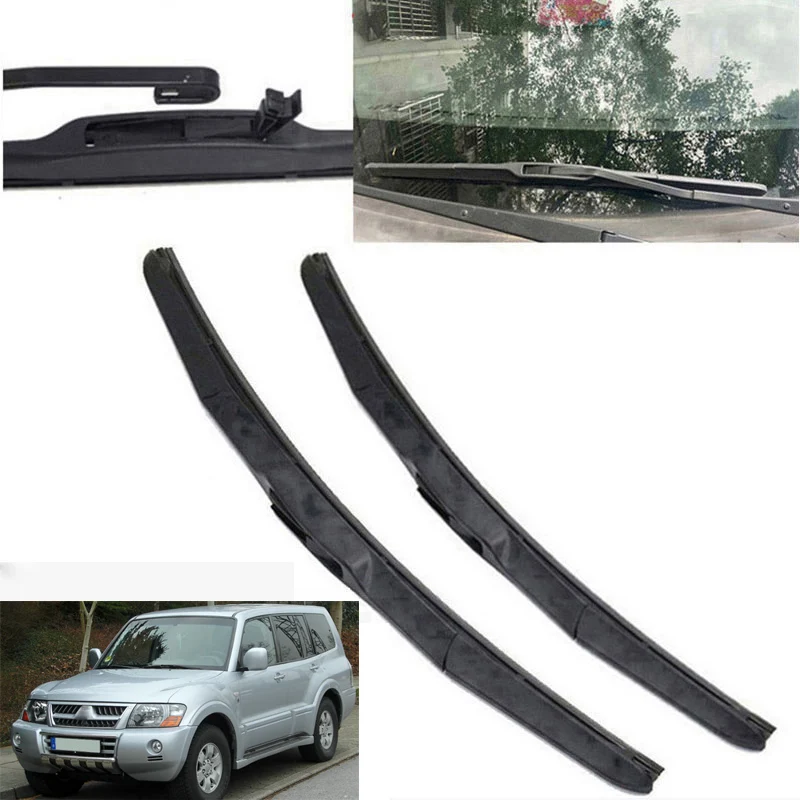 Front Hybrid Wiper Blades For Mitsubishi Pajero V60 Mk3 2000 2001 2002