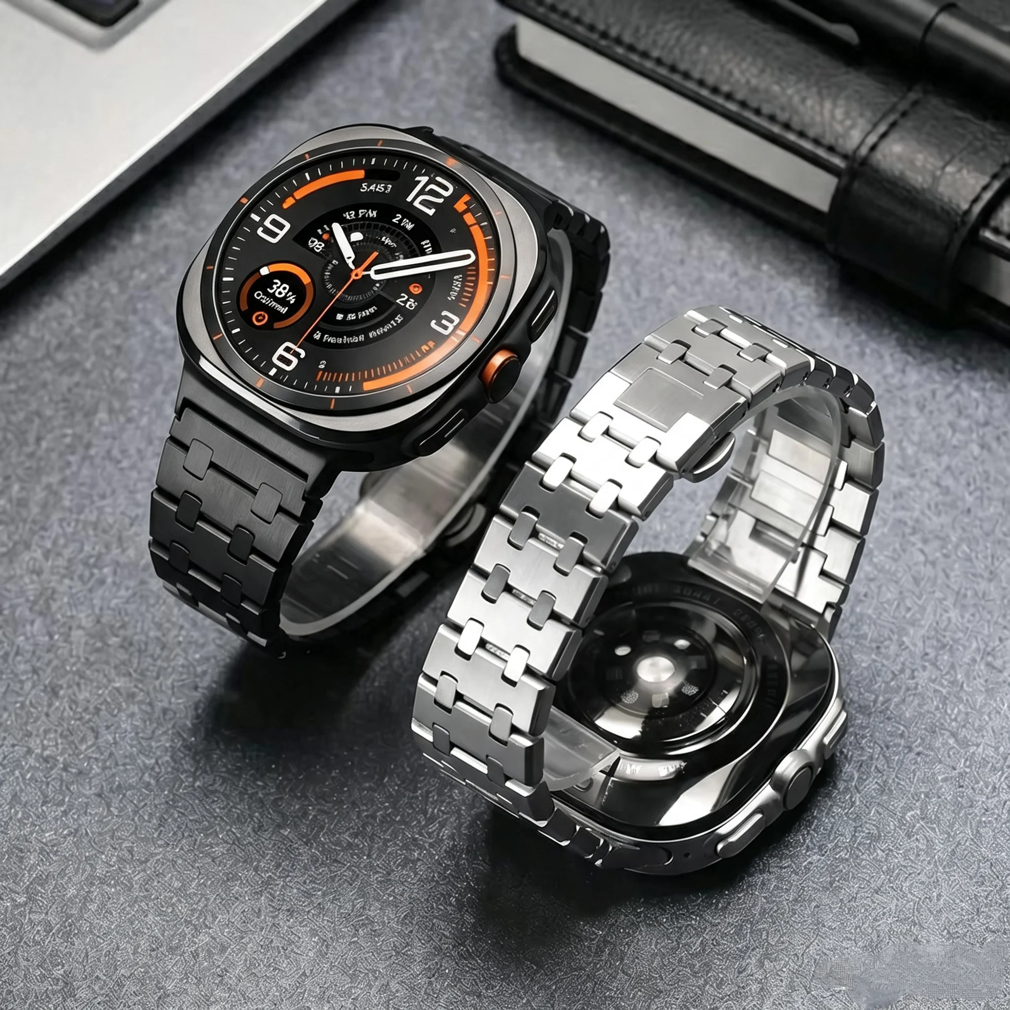 Stainless Steel Metal Watch Strap - Elegant Bracelet Design