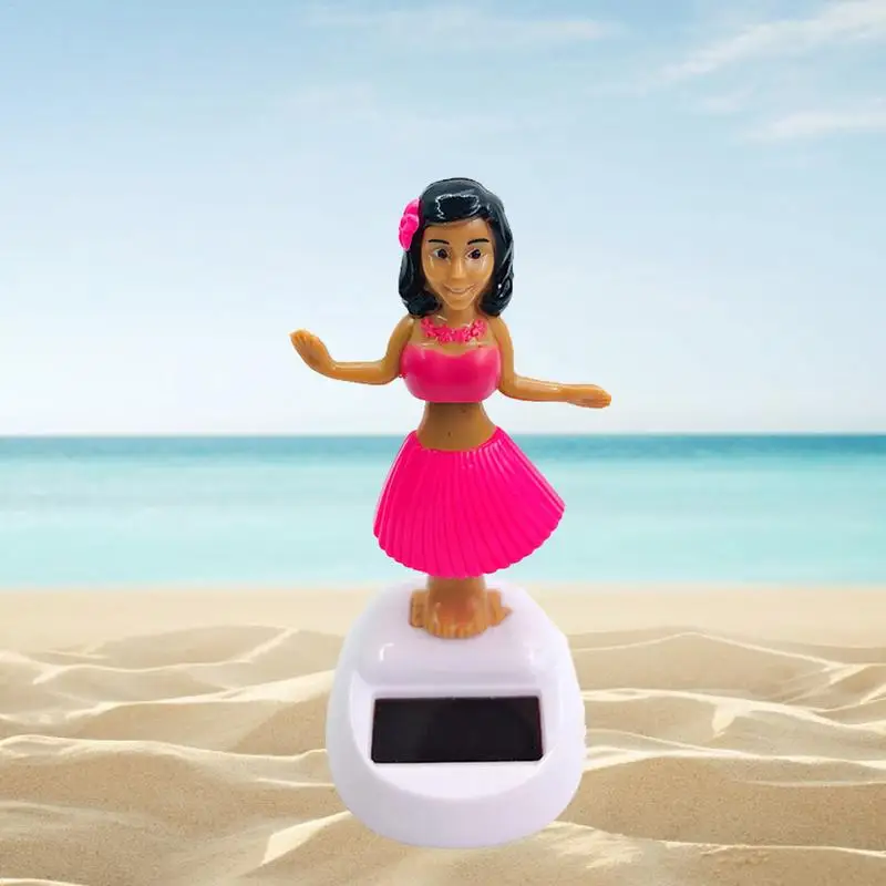 Solar Powered Dancing Toys Little Girl Dancer Toy Car Dashboard Decor Portable Car Ornament Solar Hummingbird Toy